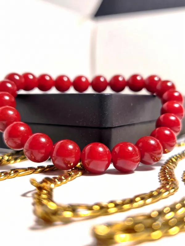 Pulsera Jade Rojo