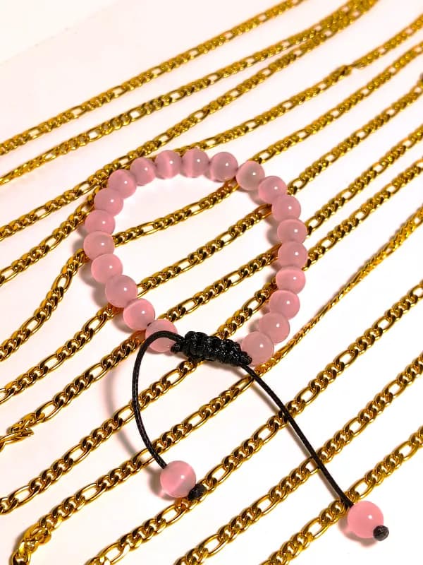 Pulsera Ojo de Gato Rosa