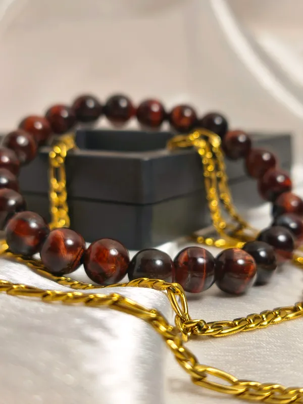 Pulsera Ojo de Tigre Rojo