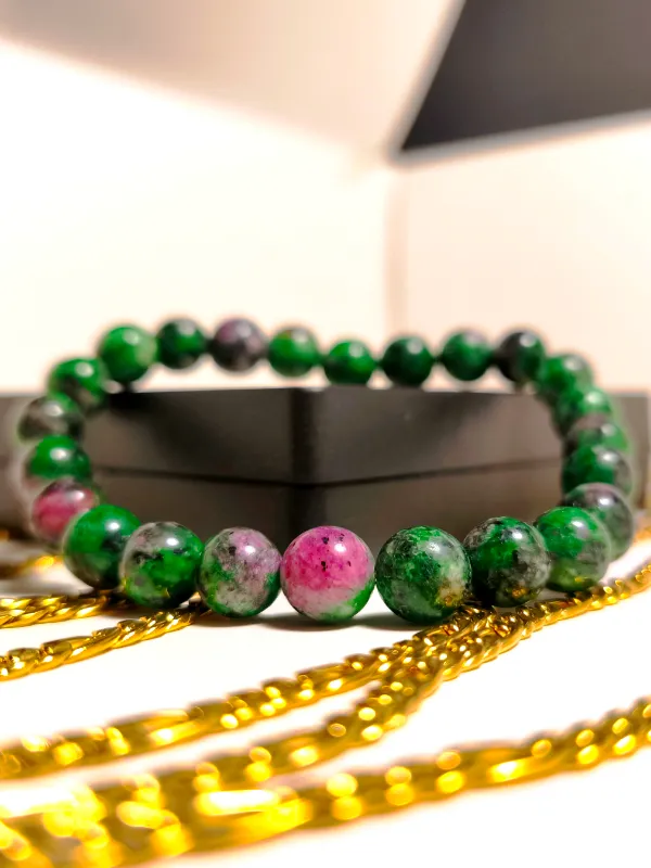 Pulsera Zoisita Rubí